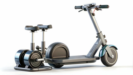 3D Icon as Electric car and reusable coffee cup concept as An electric car paired with a reusable coffee cup representing the integration of sustainable transport and eco friendly daily habits perfect