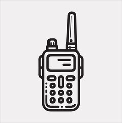 Walkie-talkie Vector silhouette icon on a white background