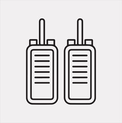 Obraz premium Walkie-talkie Vector silhouette icon on a white background