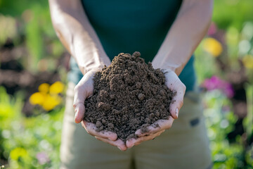 holding pile of soil