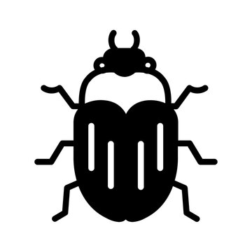 Vector solid black icon for  Palmetto bug