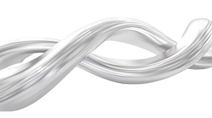 metal wire 3d wave crystal glass holographic effect isolated on transparent background