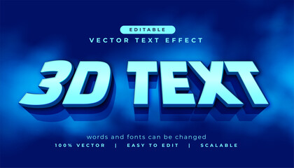 editable 3d text effect template with cloudy effect