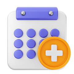 Obraz premium 3d calendar icon