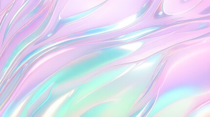 Holographic background seamless trendy iridescent light foil texture. Soft holographic pastel unicorn marble background pattern. Modern pearlescent blurry abstract swirl illustration.	

