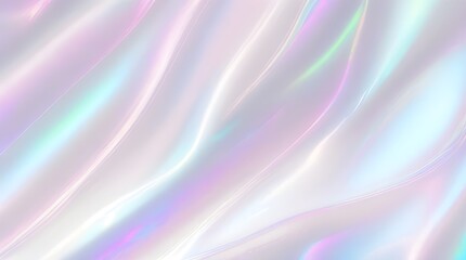 Obraz premium Holographic background seamless trendy iridescent light foil texture. Soft holographic pastel unicorn marble background pattern. Modern pearlescent blurry abstract swirl illustration. 