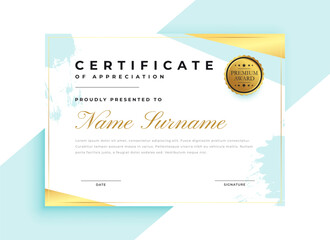 Fototapeta premium elegant certificate of achievement template for corporate office