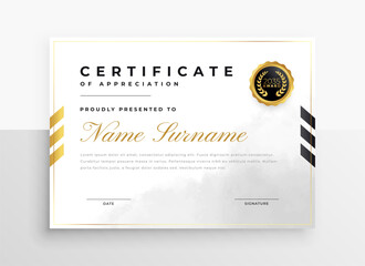 professional certificate of award template for winner honor