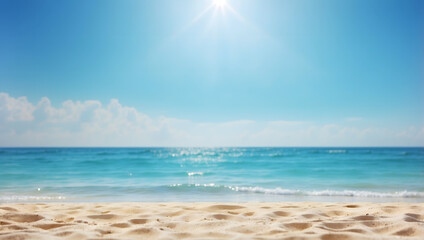 Bright blue sea, sunlight