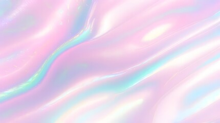 Obraz premium Holographic background seamless trendy iridescent light foil texture. Soft holographic pastel unicorn marble background pattern. Modern pearlescent blurry abstract swirl illustration. 