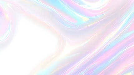 Obraz premium Holographic background seamless trendy iridescent light foil texture. Soft holographic pastel unicorn marble background pattern. Modern pearlescent blurry abstract swirl illustration. 