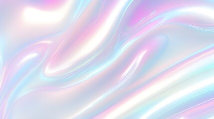 Obraz premium Holographic background seamless trendy iridescent light foil texture. Soft holographic pastel unicorn marble background pattern. Modern pearlescent blurry abstract swirl illustration. 