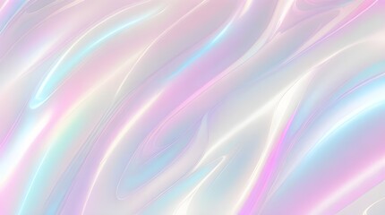 Obraz premium Holographic background seamless trendy iridescent light foil texture. Soft holographic pastel unicorn marble background pattern. Modern pearlescent blurry abstract swirl illustration. 