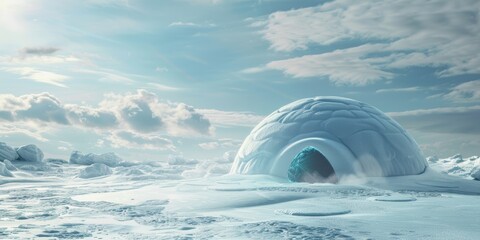 Snowy Igloo Landscape