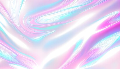 Obraz premium Holographic background seamless trendy iridescent light foil texture. Soft holographic pastel unicorn marble background pattern. Modern pearlescent blurry abstract swirl illustration. 