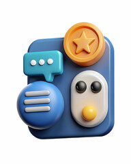 Photo Realistic as AI sentiment analysis and customer feedback concept as An AI sentiment analysis icon paired with a customer feedback icon representing the use of AI in analyzing customer sentiments