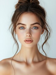 Naklejka premium beautiful women with clean skin for cosmetic advertisement