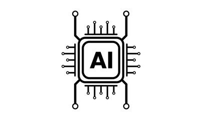 artificial intelligence ai vector icon design symbol