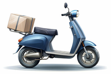 Photo Realistic as Electric scooter and business plan concept as An electric scooter paired with a business plan document representing eco friendly commuting and strategic business planning perfect fo