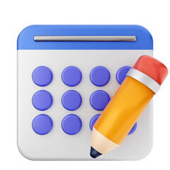 3d calendar icon