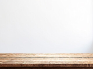 Naklejka premium Wooden Table on Background. Product Mockup. Mockup. Copy Space.