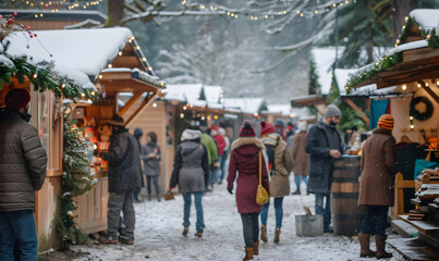 Activities and culture for New Year and Christmas festivals in the form of graphic advertising background.