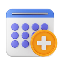 Obraz premium 3d calendar icon
