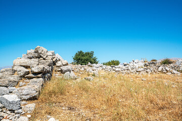 The scenic views of the Selge, which was an important city in ancient Pisidia and later in Pamphylia, on the slope of Mount Taurus, Antalya, Turkey