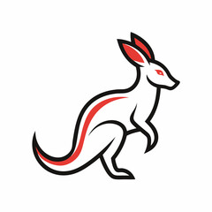 Animal Kangaroo logo icon design silhouette vector illustration.