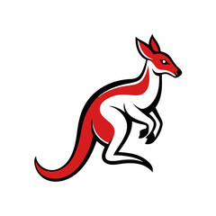 Animal Kangaroo logo icon design silhouette vector illustration.