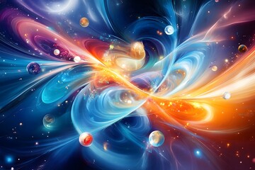 Cosmic Swirl with Planets.