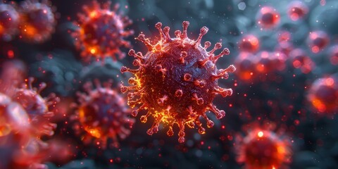 Microscopic View of Coronavirus
