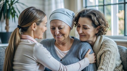 Family Supporting Cancer Patient.