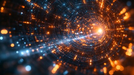 Obraz premium Abstract Light Tunnel.