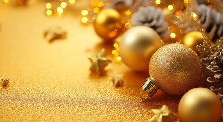Christmas frame with trees, ball, candle, lantern and snow