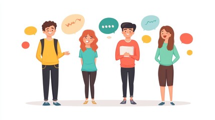 Obraz premium Friends Chatting.