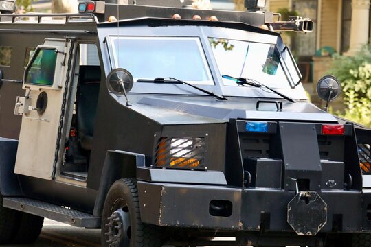 Police SWAT teams armored vehicle