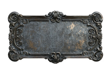 Vintage Ornate Metal Nameplate