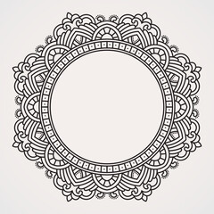 Mandala Border Ornament Circular Frame