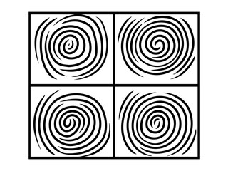 abstract background scallops square contemporary wall art bold modern blue floral wavy shape vector 