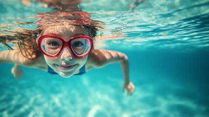 Naklejka premium girl underwater