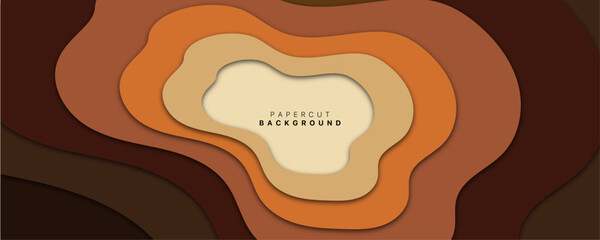 Papercut beige background. Suitable for graphic design materials.