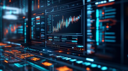 Fototapeta premium Digital Interface Data.