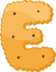 Biscuit Letter Alphabet Vector Element