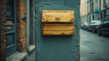 Vintage Mailbox on Wall.