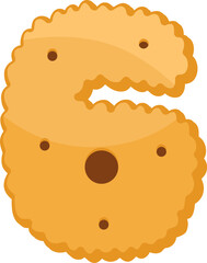 Biscuit Letter Alphabet Vector Element