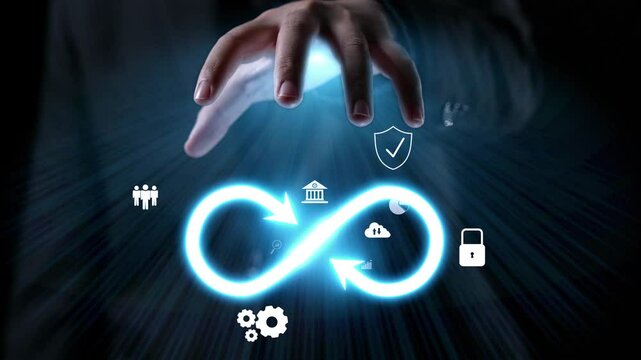 Business person embrace infinite possibilities and essence of infinity, inspiring to explore opportunities. Dive into a world where infinity and possibility meet, and discover potential UUID