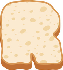 Bread Letter Alphabet Vector Element