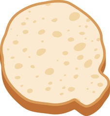Bread Letter Alphabet Vector Element