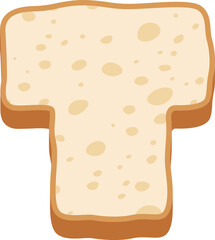 Bread Letter Alphabet Vector Element
